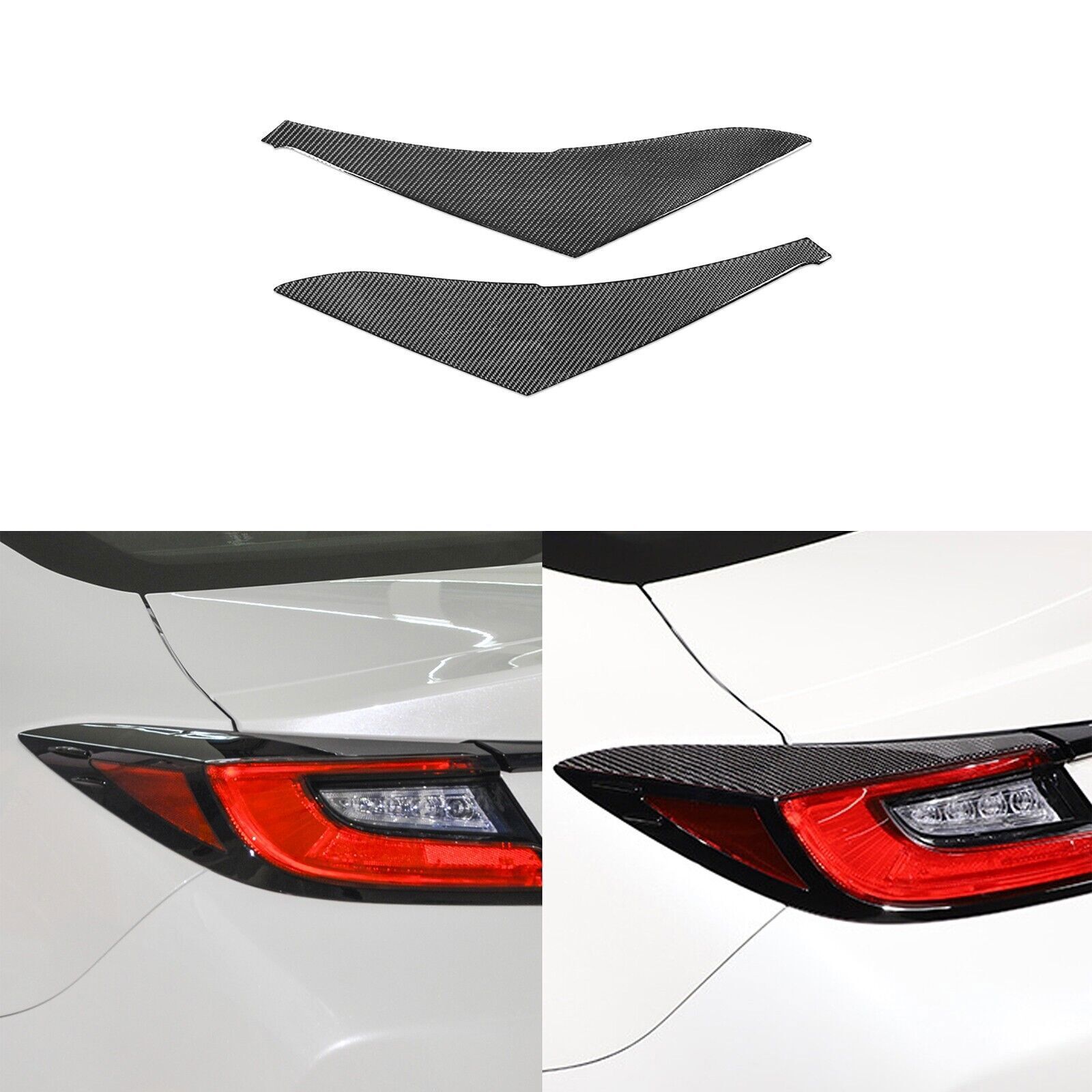Real Carbon Fiber Rear Tail Light Eyebrow Cover Trim For Subaru BRZ GR86 2022-23