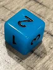 RARE! Armory / Koplow ??? dark blue glow-in-dark d6 rpg d&d dice 120123@