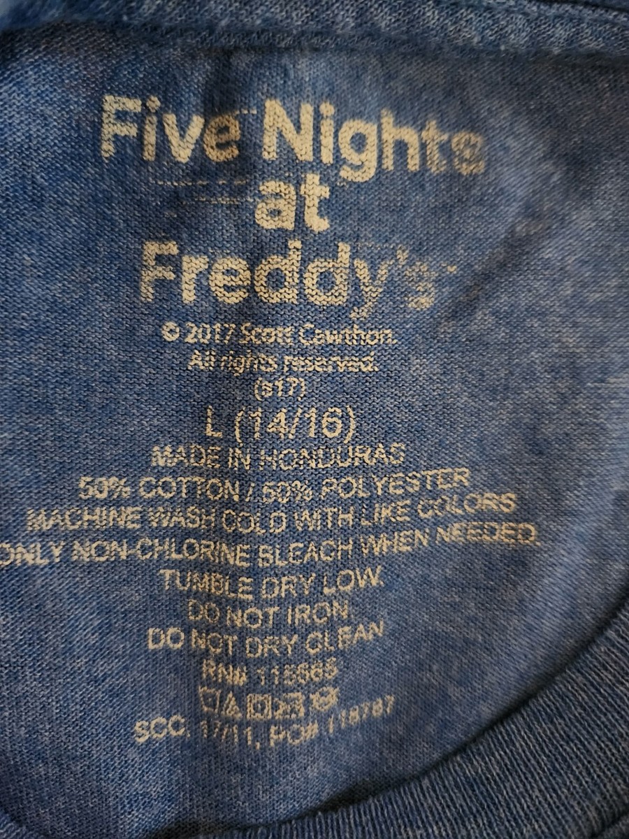 Five Nights at Freddy's Fazbear's Pizza T-Shirt Boys Size L 14/16