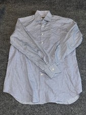 Canali Men's Shirt 16 Multicolor Plaid Cotton Long Sleeve Collared Dress Shirt