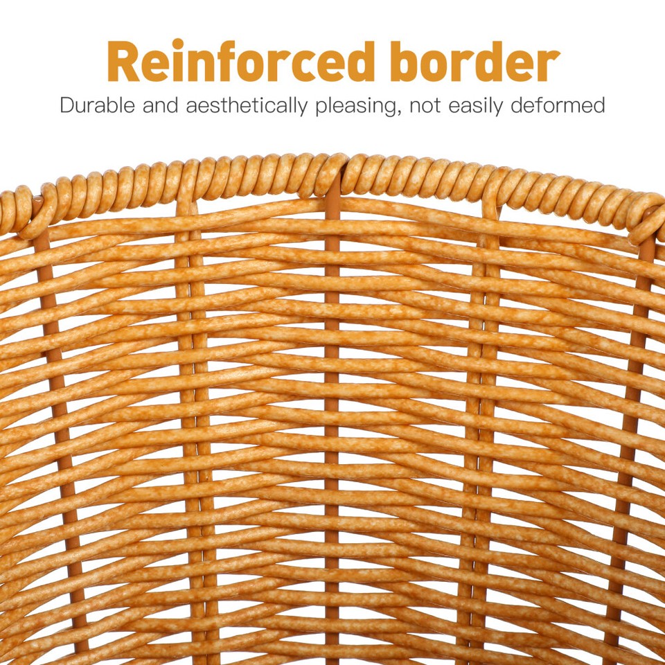 Rattan Garbage Can Laundry Hamper Storage Basket with Lid Office eBay