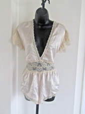Vintage Victoria Secret's One Piece Bodysuit Romper Lace  Nylon