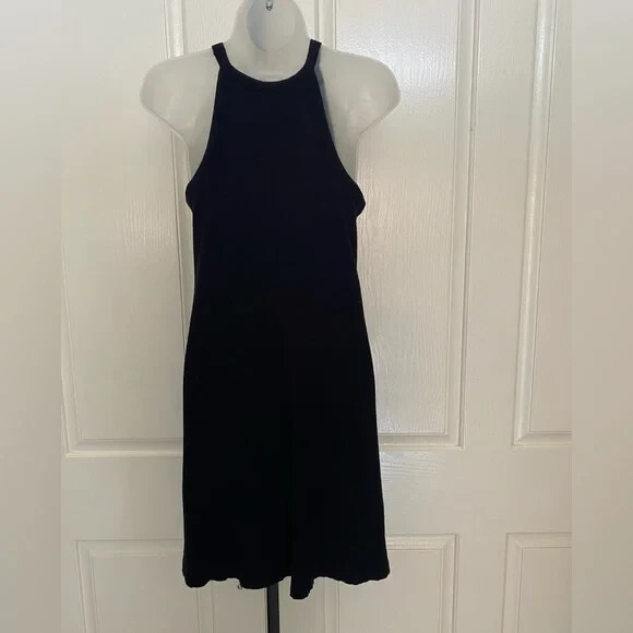 old navy black halter dress Rib-Knit Halter Midi Dress