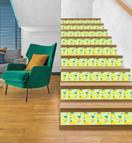 Azulejos de pared de frutas de cerámica limón cocina ducha salpicadero azulejos tropicales - Imagen 5 de 6