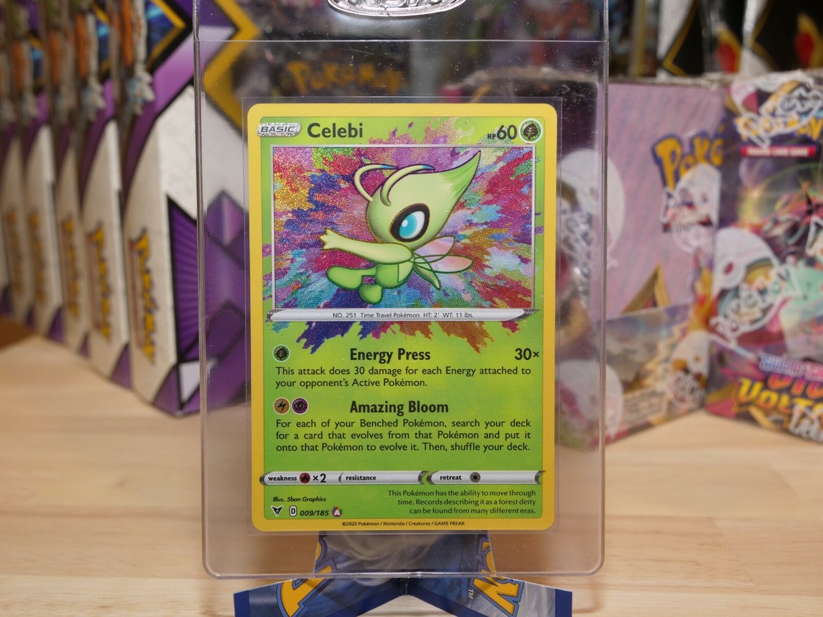 Celebi Holographic Amazing Rare 009/185 Pokemon TCG Mint Condition Vivid Voltage Celebi Holographic Amazing Rare 009/185 Pokemon TCG Mint Condition Vivid Voltage