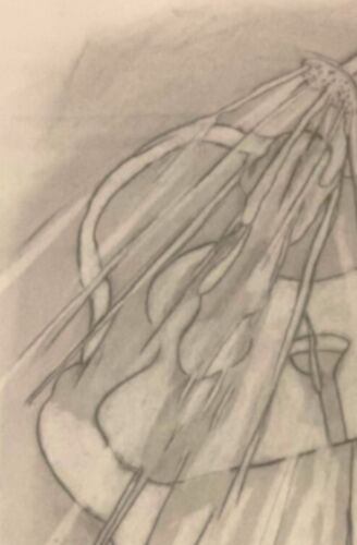Walter Wojtyla, "Akt in der Badewanne mit Dusche" Kohlezeichnung auf Papier, - Bild 2 von 3