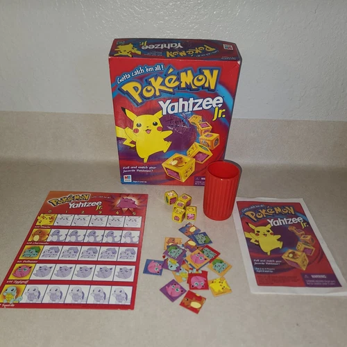Vintage Pokemon Yahtzee Jr Board Game Milton Bradley Fun 1999 Please Read