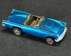 Hot Wheels 1969 Classic 57 T-Bird Windex Aqua Blue with Redlines