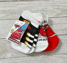 Cars Socks No Slip Safety Toe 3 Pair Boys 6-12 Months