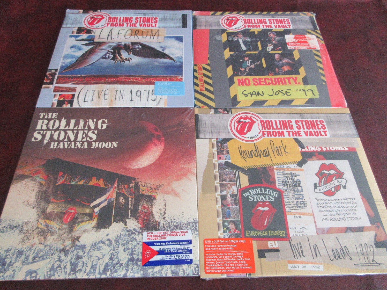 ROLLING STONES VERIFIED 1ST EDITION LIVE VAULT SERIES - 180G 3 LPS + DVD SETS