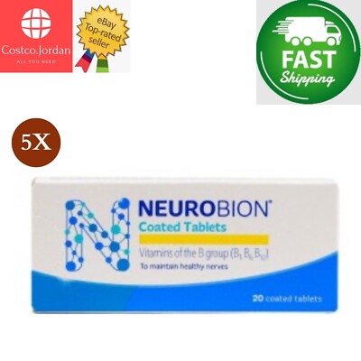 5 X Neurobion - Vitamin B1, B6, B12/Nervenlinderung, 20 Tabletten  SCHNELLER ...