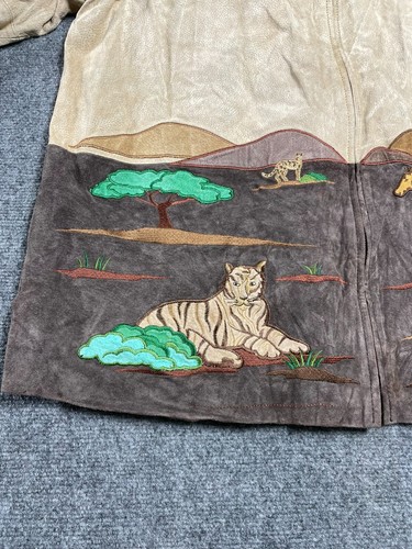 The Quacker Factory Suede Leather Women's Jacket Embellished Safari Size 1X - Picture 10 of 15