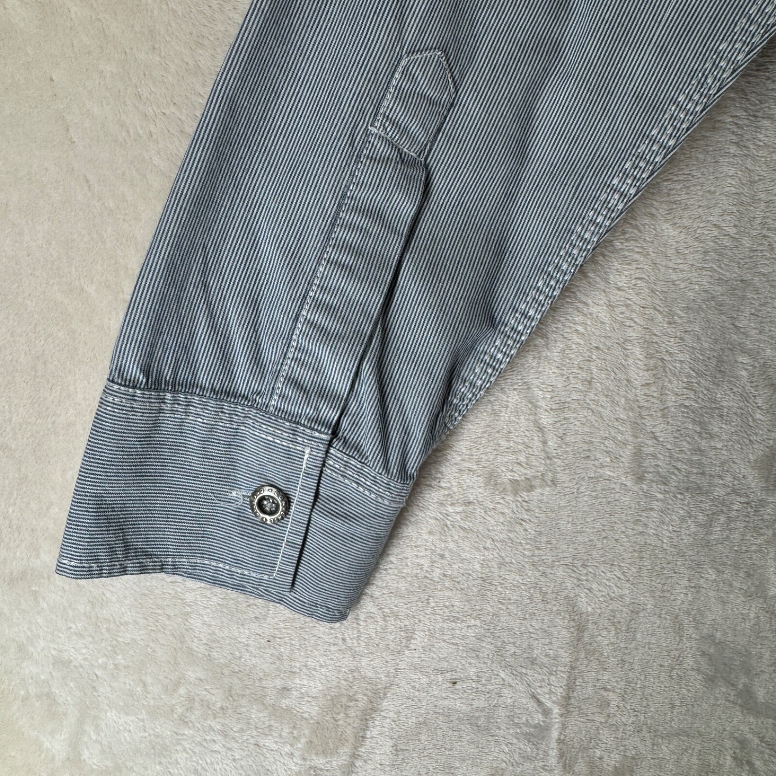 Converse One Star Men's Size M Blue Pinstripe Cotton Long Sleeve Casual Shirt thumbnail 13