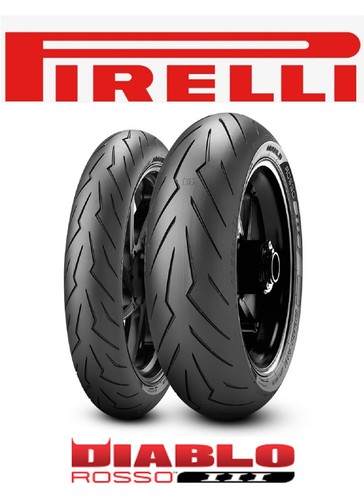 PIRELLI DIABLO ROSSO 3 120/70R17 & 190/50R17 TIRE BMW SPORTBIKE K1200S K1200R - 第 1/1 張圖片