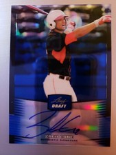 2012 LEAF DRAFT  ZACH CONE BLUE ROOKIE AUTO. LOW #'D 22/25. COOL CARD