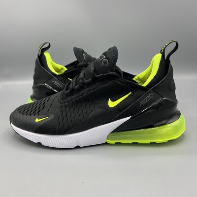 Nike Air Max 270 Trainers Black Volt Green Lifestyle Casual Shoes