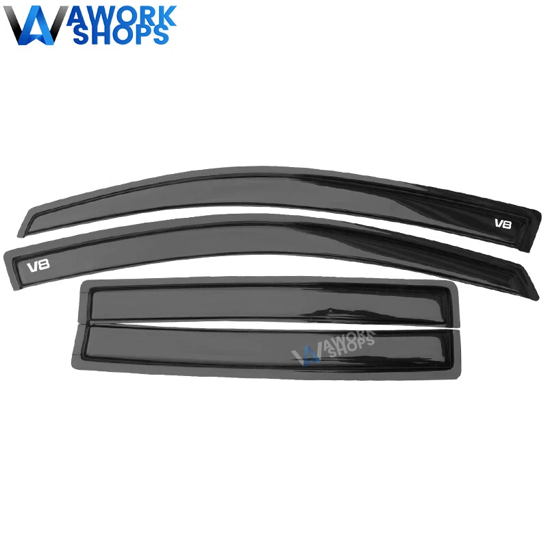 Fits 04-16 Nissan Armada Window Visor Vent Rain Guard Shade W/ White V8 - Изображение 2 из 4