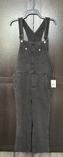 New We The Free People Soft Black Jean Overalls Size 29