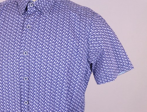 ROBERT GRAHAM Men’s Large Short Sleeve Sport Shirt -Blue Multi Geometric Print - Picture 3 of 12