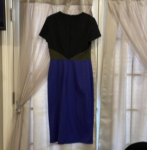 Diane Von Furstenberg Colorblock MIDI Sheath Pencil Dress Size 6 $398 NWT - Picture 9 of 11