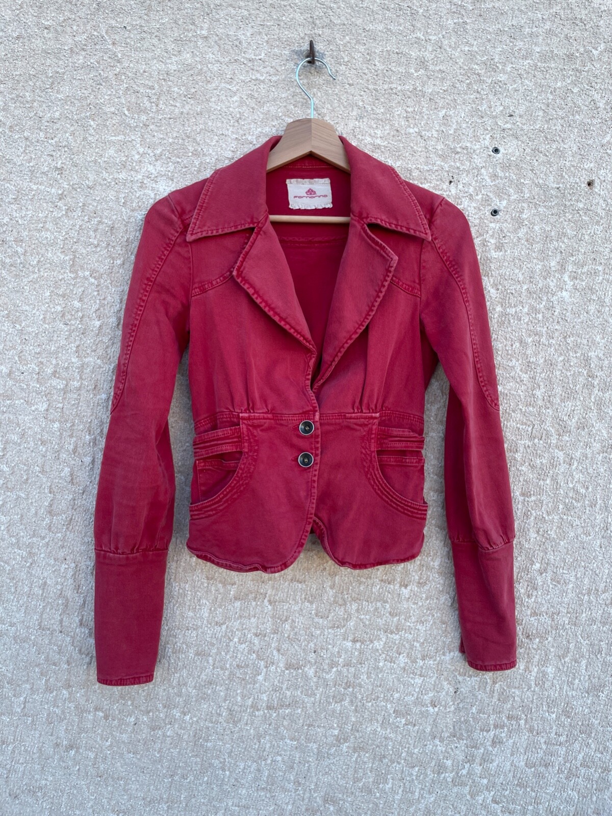 Fornarina Y2K Pink/Salmon Jeans Blazer, Women's Jeans Blazer/Jacket, Size S image 3