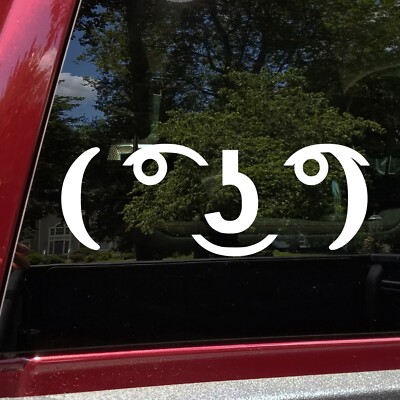 Lenny Face Vinyl Decal | Emoticon Meme Smile Le Face | Die Cut Sticker