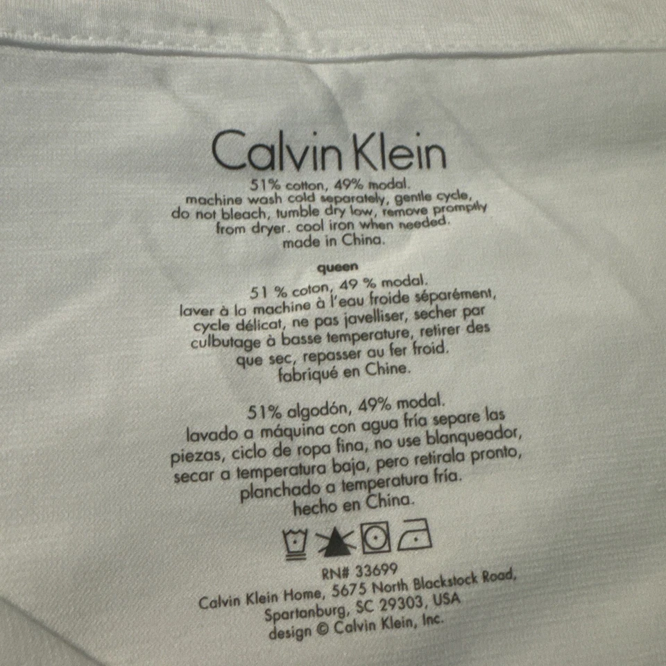 Calvin Klein Moderno Cuerpo de Algodón HOJA PLANA REINA Algodón Mezcla Modal Blanco Foto 2 de 4
