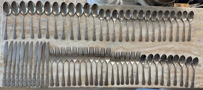 Felicity Stainless by Cambridge Silver 18/0, Frosted & Glossy Curves 64pc set