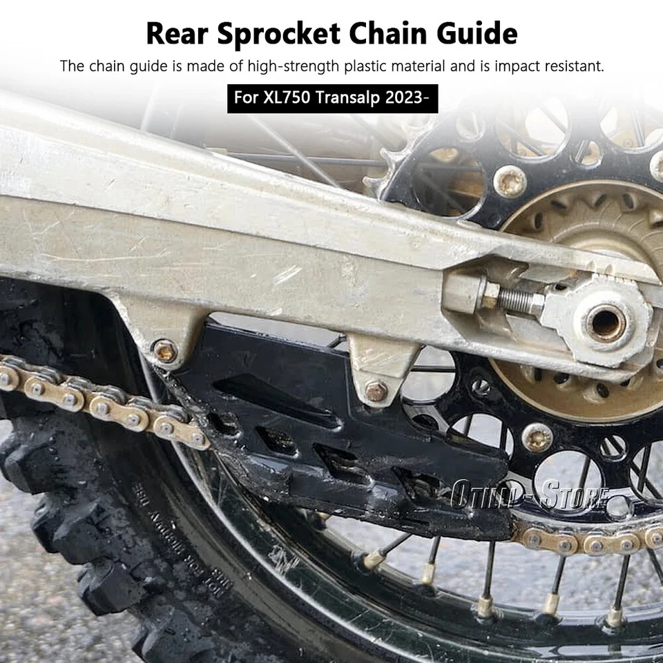 Black Chain Guide Guard Protector For Honda XL 750 Transalp XL750 2023 2024 - Image 3 of 4