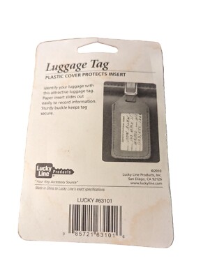 Tag♩ Lot Of 2 New Lucky Line 63101 Luggage Tag Black Leather | eBay