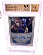 2014 Bowman Draft Chase Vallot Chrome Draft Pick BGS Beckett 9.5 Auto 10 Royals