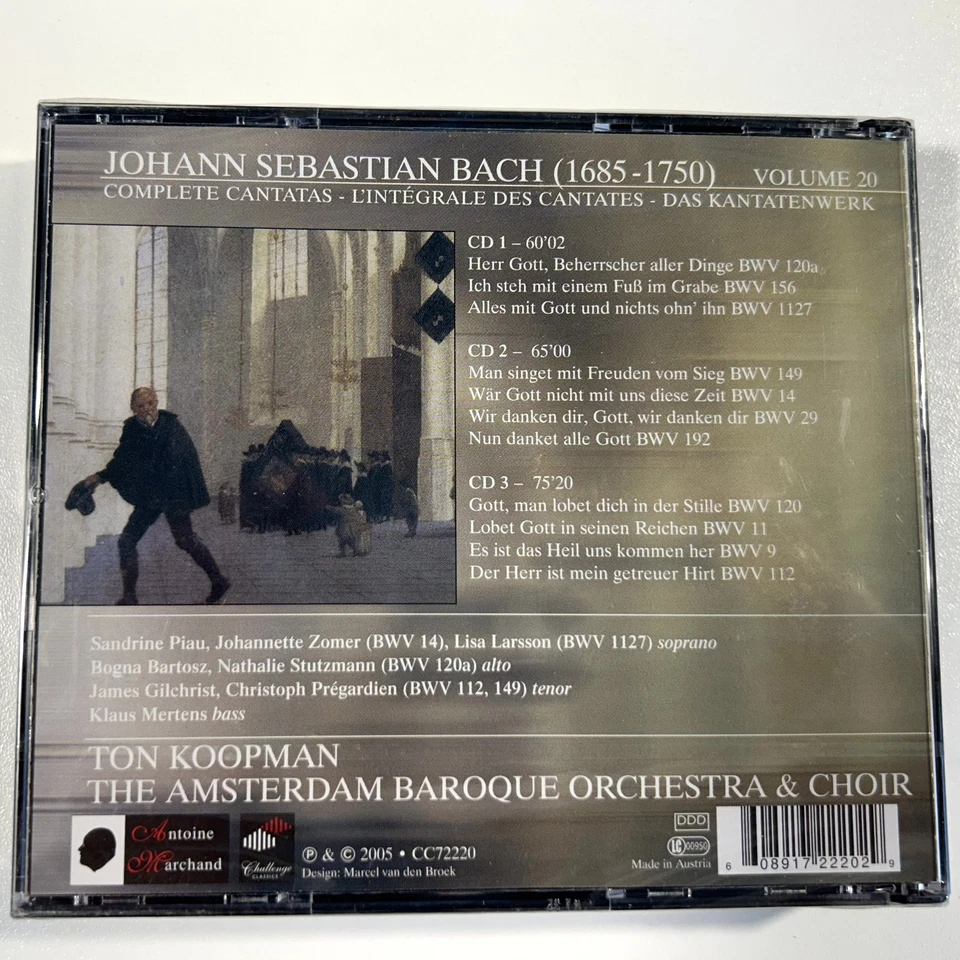 Bach Cantatas Vol. 20 Koopman - Factory Sealed - Image 2 of 2