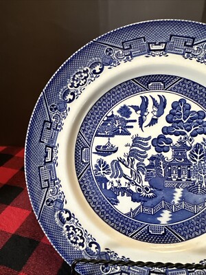Woods Ware Blue Willow 10.25”Dinner Plate Wood & Sons England
