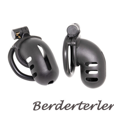 New Light Weight Sissy Manba Chastity Cage with 4 Rings CB Lock Chastity Device