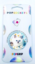 Popsockets Kitten  Flowers Cat Purr-Fect Swappable Top Phone Holder Pop Socket