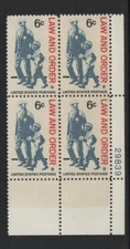 ALLYS STAMPS US Plate Block Scott #1343 6c Law & Order [4] MNH F/VF [STK]