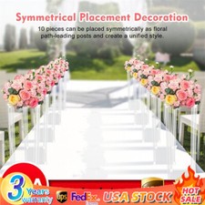 10Pcs Acrylic Flower Stand Wedding Centerpiece Tall Vase Bouquet Backdrop Decor