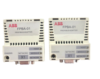 LOT OF 2 ABB  FPBA-01 ( FPBA01 ) Profibus DP Adapter Module #