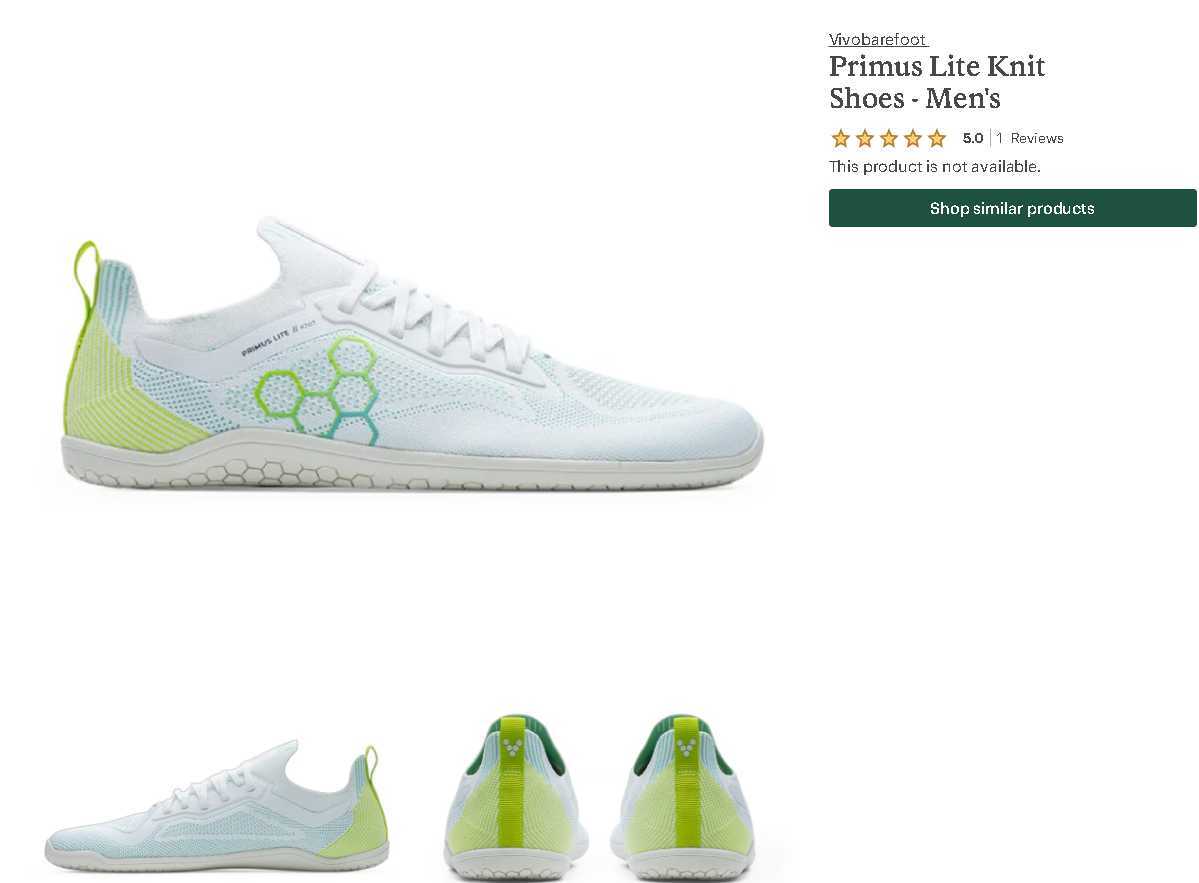 Men\'s US 12 / EU 45 Vivobarefoot Primus Lite knit shoes in Acid Lime Men main image 2