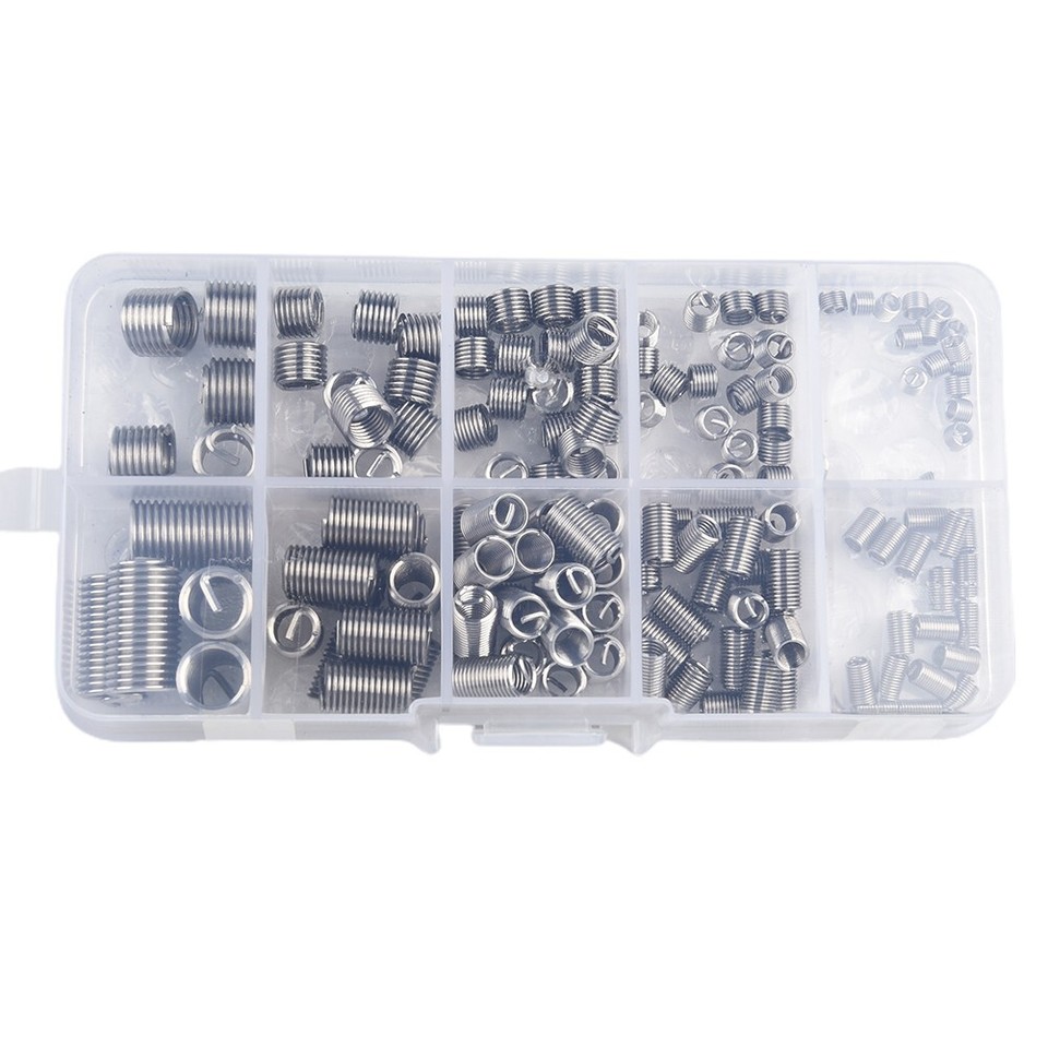 Stainless Steel Thread Insert M3/M4/M5/M6/M8 Thread Repair Kit 150 Pcs