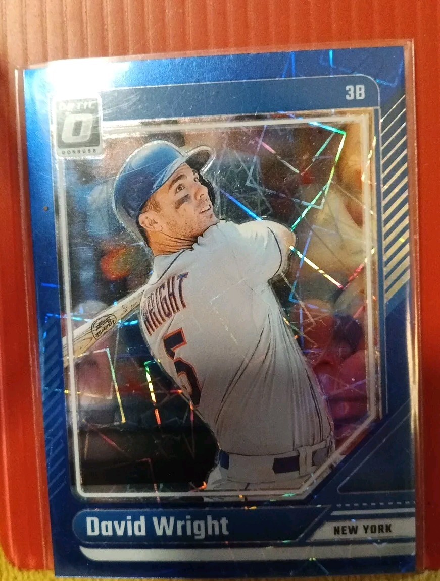 2024 Optic David Wright Blue Velocity PRIZM #43 - METS - FREE SHIPPING
