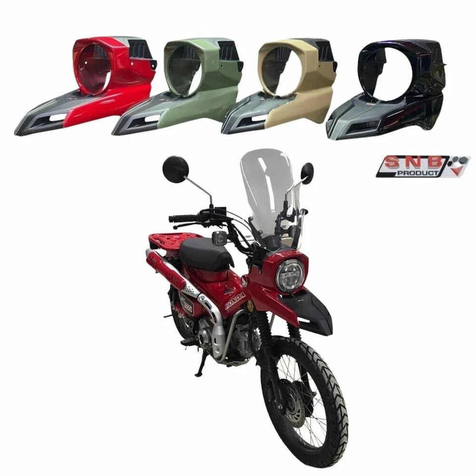 FRONT MOTARD FENDER FAIRING WING COVER FOR HONDA CT125 TRAIL125 HUNTER 2020-2024 Foto 2 de 4