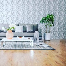 12 Tiles 3D Wall Panels PVC Tiles Textured Bricks Art Design 19.6" x 19.6"