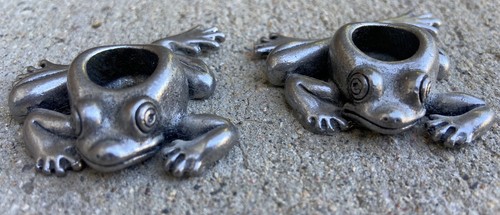 Pewter Frog Mini Candle Holders - Picture 2 of 4