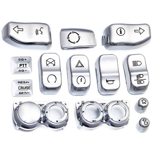 13x Tapas de interruptor de control manual para Harley Touring FLHFB FLHTK Street Glide 14-Up - Imagen 2 de 8