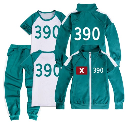 Felpa con cappuccio pullover + pantaloni sport casual set bambini Squid stagione 2 gioco sopravvivenza Regno Unito - Foto 20 di 46