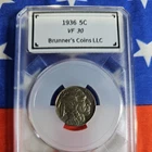 1936 5C Buffalo Nickel