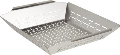 Weber Deluxe Grilling Basket   Stainless Steel Grill Basket for Vegetables, Se