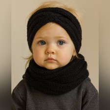 ZARA Baby Black Winter Infinite Stretch Loop Scarf