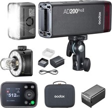 Godox AD200 Pro II AD200Pro II, 200Ws TTL Pocket Flash - Enhanced Heat Dissip...